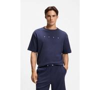 HUGO Cotton-blend pyjama T-shirt with embroidered logo - Style AZURI T-SHIRT, 50566148 Dark Blue M