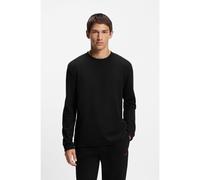 HUGO Cotton-blend pyjama T-shirt with waffle structure - Style Austin LS Shirt, 50532022 Black M
