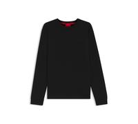 HUGO Cotton-blend pyjama T-shirt with waffle structure - Style Austin LS Shirt, 50532022 Black XXL