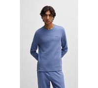 HUGO Cotton-blend pyjama T-shirt with waffle structure - Style Austin LS Shirt, 50532022 Blue XXL