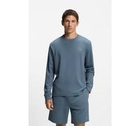 HUGO Cotton-blend pyjama T-shirt with waffle structure - Style Austin LS Shirt, 50532022 Light Blue XL