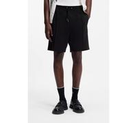 HUGO Cotton-blend shorts with stacked-logo trim - Style Dimacshort, 50562844 Black M