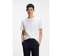 HUGO Cotton-blend T-shirt with creased effect - Style Deno, 50564645 Natural XL