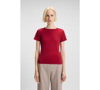 HUGO Cotton-blend T-shirt with stacked-logo embroidery - Style Deloris, 50512002 Red S