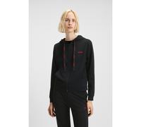 HUGO Cotton-blend zip-up hoodie with logo details - Style HUGO ID_JACKET, 50556350 Black S