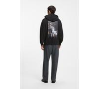 Hugo Diken 10276400 Red Hoodie Black L Men