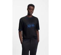 HUGO Cotton-jersey logo T-shirt with contrast stitching - Style Nothal, 50553498 Black M