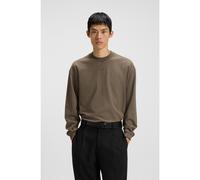 HUGO Cotton-jersey relaxed-fit T-shirt with logo print - Style Daposo, 50511029 Brown M