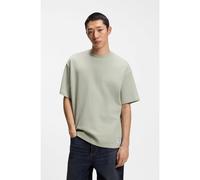 HUGO Cotton-jersey T-shirt with blue logo patch - Style Nuwaffle, 50534434 Light Green XXL