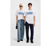 Hugo Nico Blue Short Sleeve T-shirt White S Men