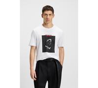 HUGO Cotton-jersey T-shirt with Dobermann print - Style Dobero, 50542734 White S