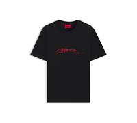 HUGO Cotton-jersey T-shirt with dog artwork - Style Didug, 50548557 Black S