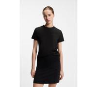 HUGO Cotton-jersey T-shirt with embroidered script logo - Style Damacia_7, 50561233 Black L