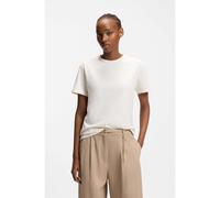 HUGO Cotton-jersey T-shirt with embroidered script logo - Style Damacia_7, 50561233 Natural XS