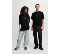 HUGO Cotton-jersey T-shirt with Happy HUGO logo - Style Napoka, 50536127 Black L