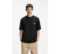 HUGO Cotton-jersey T-shirt with Happy HUGO logo - Style Niley, 50574635 Black L