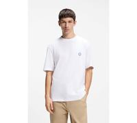 HUGO Cotton-jersey T-shirt with Happy HUGO logo - Style Niley, 50574635 White XL