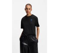 HUGO Cotton-jersey T-shirt with Happy HUGO logo - Style Vintage Tee_B_1, 50518139 Black XS