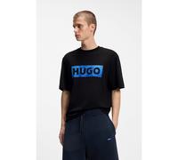 Hugo Nalien 10258299 Blue Short Sleeve T-shirt Black S Men