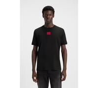 HUGO Cotton-jersey T-shirt with logo label - Style Diragolino212, 50447978 Black M