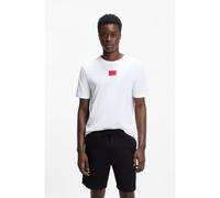 HUGO Cotton-jersey T-shirt with logo label - Style Diragolino212, 50447978 White XL