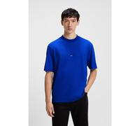 HUGO Cotton-jersey T-shirt with logo patch - Style Nieros, 50509991 Blue S