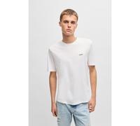 HUGO Cotton-jersey T-shirt with logo print - Style Dero222, 50466158 White XS