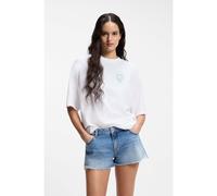 HUGO Cotton-jersey T-shirt with printed artwork - Style Oversized_Tee_B_12, 50560784 White S