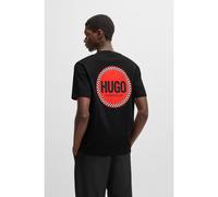 HUGO Cotton-jersey T-shirt with racing logos - Style Derdcho, 50530647 Black S