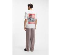 HUGO Cotton-jersey T-shirt with rear graphic - Style Derlyns, 50557618 Natural XS