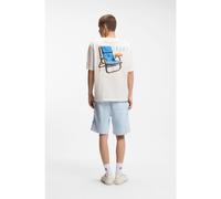 HUGO Cotton-jersey T-shirt with rear printed artwork - Style Nulaxo, 50560093 Natural L