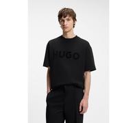 HUGO Cotton-jersey T-shirt with reflective logo - Style Dinkee, 50525765 Black XXL