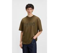 HUGO Cotton-jersey T-shirt with reflective logo - Style Dinkee, 50525765 Green XS