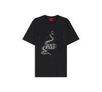 HUGO Cotton-jersey T-shirt with spaced-out logo - Style Discorb, 50557672 Black L