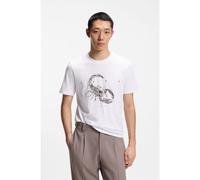 HUGO Cotton-jersey T-shirt with spaced-out logo - Style Discorb, 50557672 White M