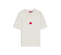 HUGO Cotton-jersey T-shirt with wax-stamp logo - Style Divis, 50546716 Natural XL