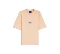 HUGO Cotton-jersey T-shirt with workwear logo label - Style Nromo, 50557813 Light Orange L