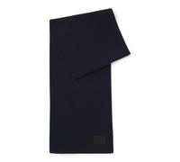 HUGO Cotton knitted scarf with a silicone logo - Style Zevon_B, 50551521 Dark Blue pcs.