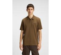 HUGO Cotton-piqué polo shirt with logo appliqué - Style Dirlmere, 50542830 Brown XL
