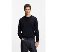 HUGO Cotton sweater with logo detail in slim fit - Style San Cassius-C2, 50553588 Dark Blue XXL