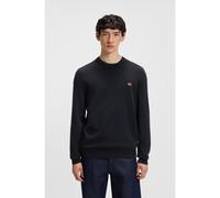 HUGO Cotton sweater with red logo label - Style San Cassius-C1, 50475083 Dark Blue L