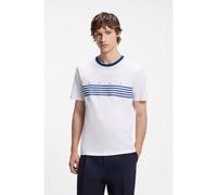 HUGO Cotton T-shirt with printed stripes - Style Dempsy, 50563796 White XS