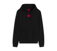 HUGO Cotton-terry Hooded Sweatshirt With Red Logo Label