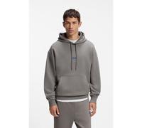 HUGO Cotton-terry hoodie with logo badge - Style Nalonso, 50522374 Grey XL