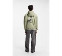 HUGO Cotton-terry hoodie with logo graphic - Style Necdysis, 50566028 Light Green M