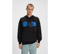 HUGO Cotton-terry hoodie with puff-print logo - Style Nildi, 50542796 Black S