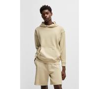 HUGO Cotton-terry hoodie with vintage eyelets - Style Neliso, 50538681 Beige M