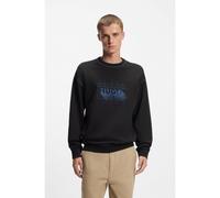 HUGO Cotton-terry logo sweatshirt with contrast stitching - Style Nothalic, 50553505 Black S