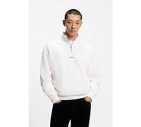 HUGO Cotton-terry logo sweatshirt with zip neck - Style Durty244, 50525881 White XS