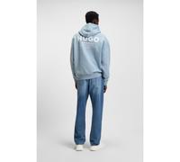 HUGO Cotton-terry loose-fit hoodie with logo details - Style Nazardo, 50510724 Light Blue XL